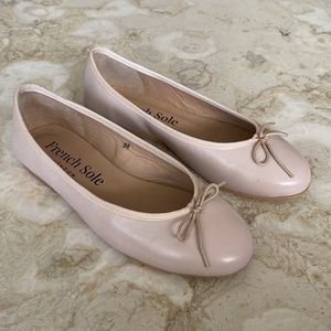 French Sole London by Nicky Hilton “Kathy” Ballerina Pink Blush Leather Flats
